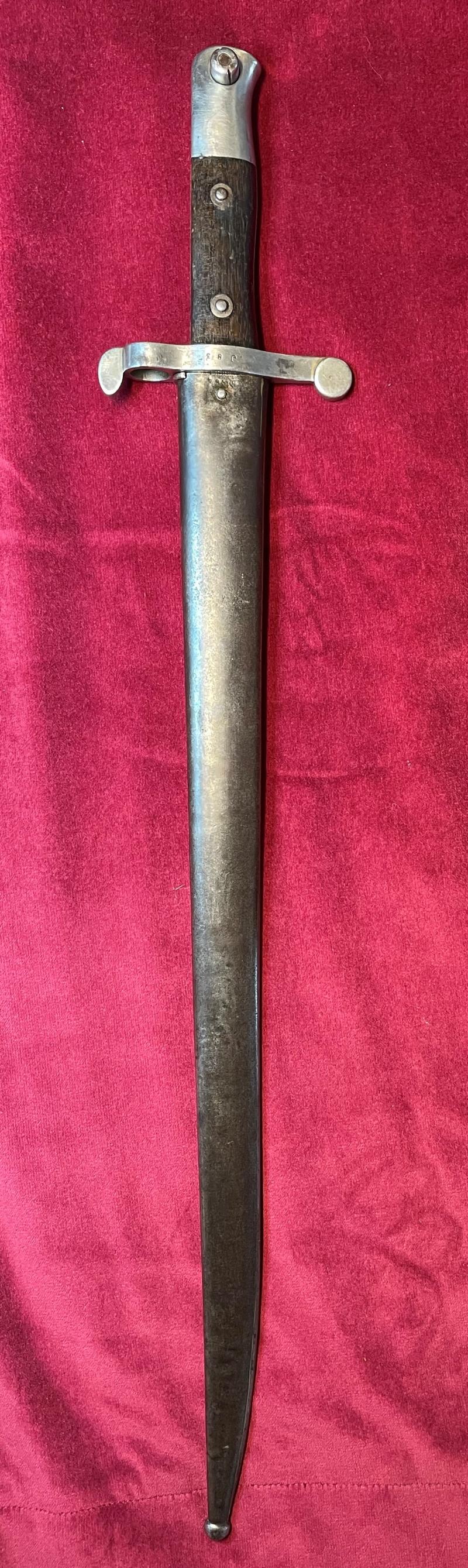 Portuguese Steyr M1885 Guedes/ M1886 Kropatcheck bayonet