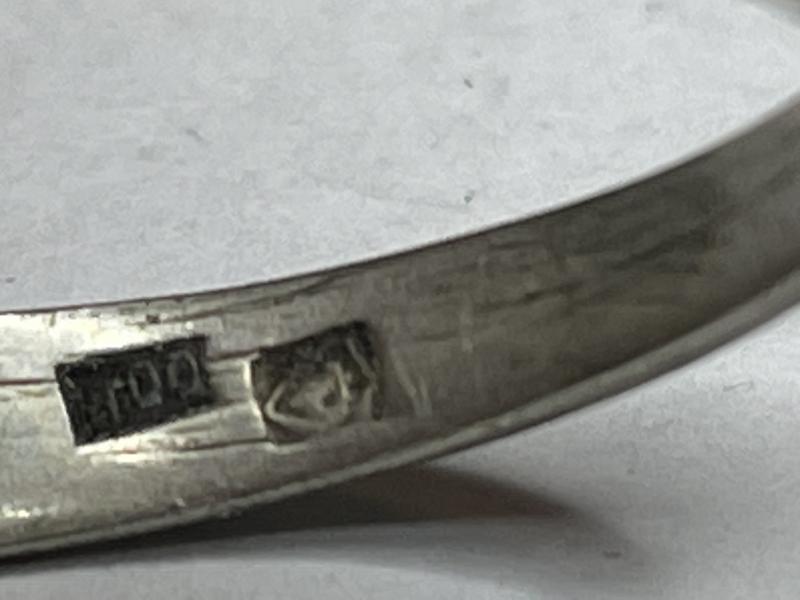 German silver patriotic WW1 fingerring (800 proof mark)