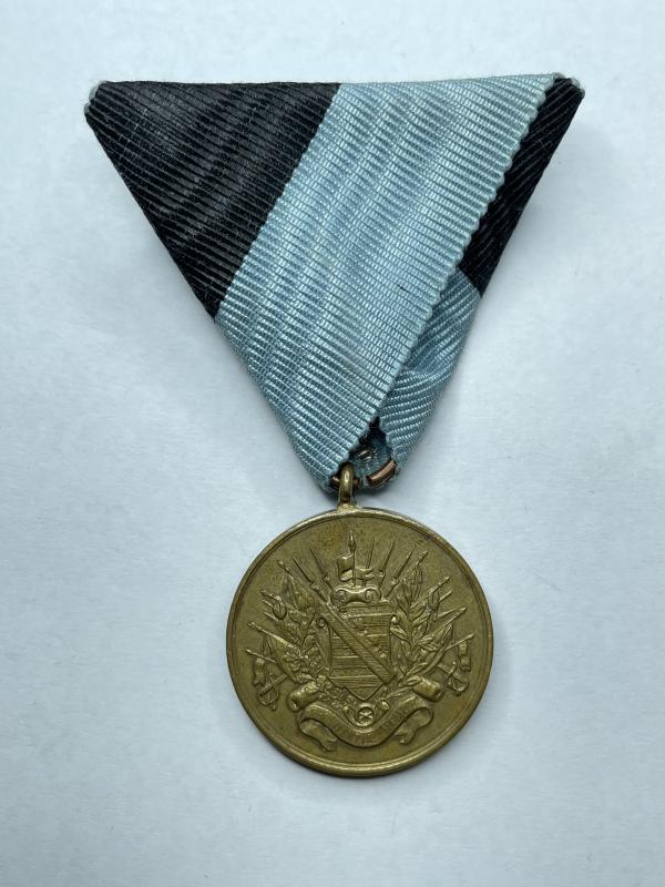 Sachsen, Crimmitschau Warrior Association medal with ribbon 1879