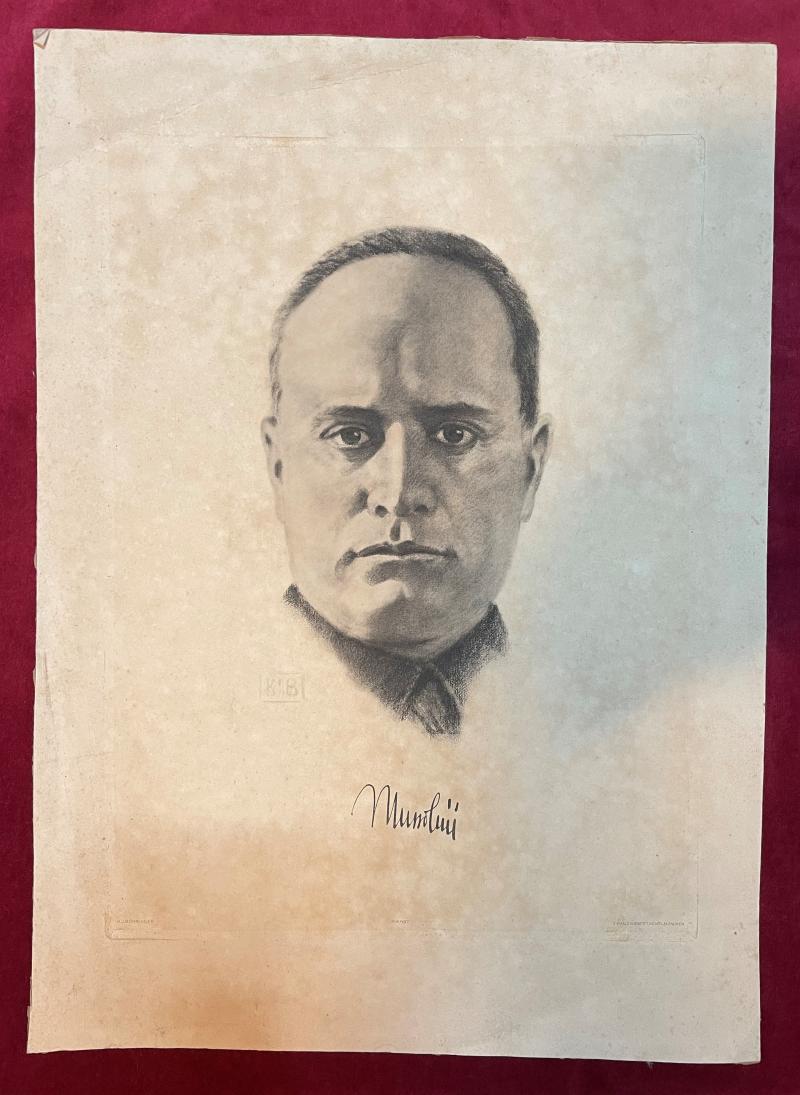 Large original Art publication from Mussolini