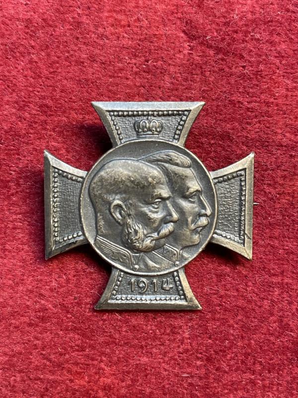 WWI Patriotic medal Kaiser Frans Josef & Kaiser Wilhelm II 1914