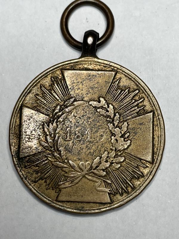 Kingdom of Prussia Commemorative Medal of 1815 War (for combatants)