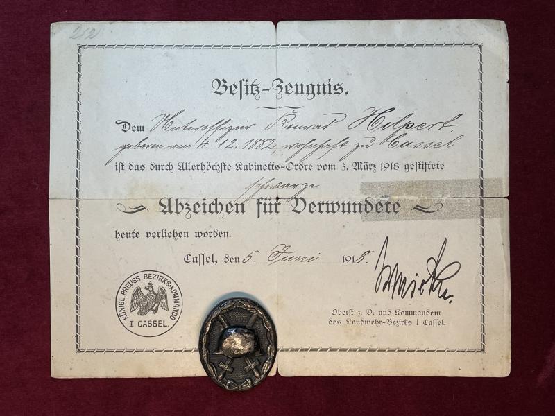 WWI Kaiser Reich Abzeichen für Verwundete