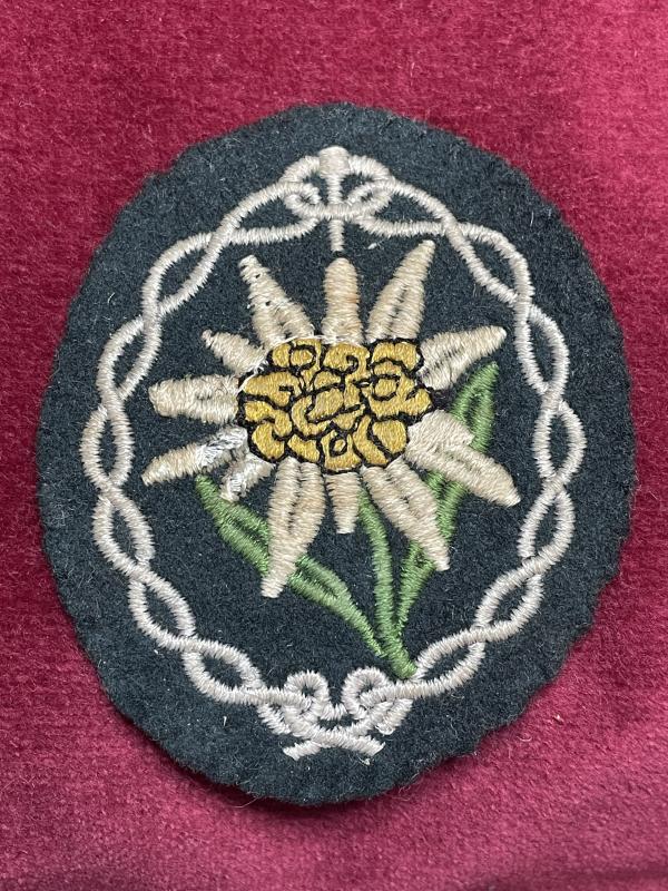 3rd Reich Wehrmacht Gebirgsjäger sleeve insignia wool Edelweiss