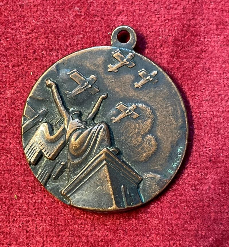 Italy Mussolini commemorative medal 1934 airshow