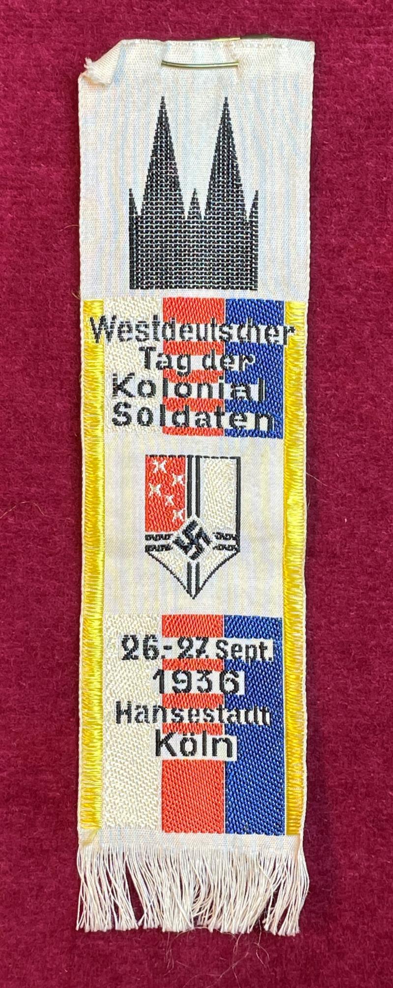 3rd Reich Tag der Kolonial Soldaten 1936 (RKB)