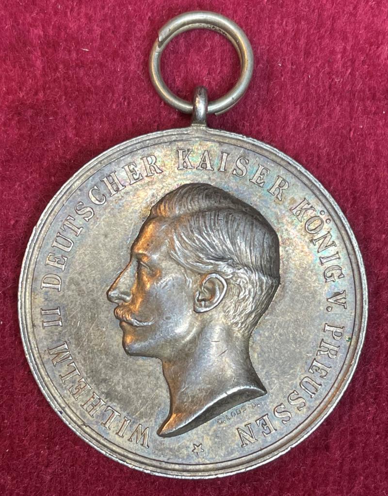 Kaiserreich Silbern Medaille 49. Geburtstag Kaiser Wilhelm 1908