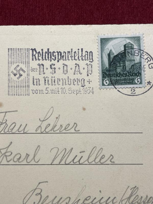 3rd Reich Ansichtkarte Reichsparteitag Nürnberg 1934