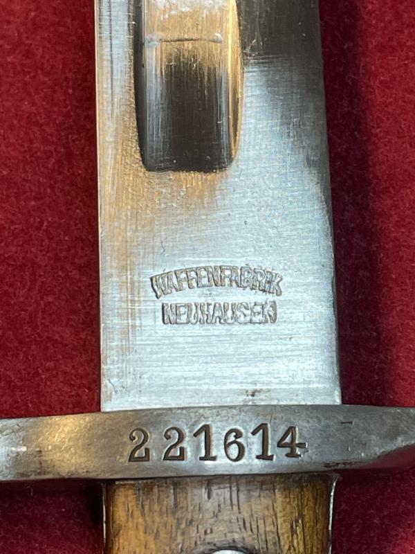 Swiss bayonet M1899 Waffenfabrik Neuhausen