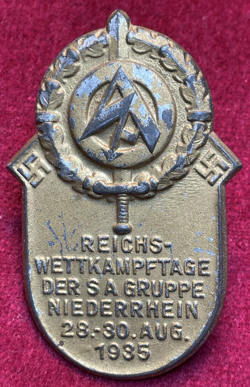 3rd Reich Reichswettkampftage der SA Gruppe Niederrhein 1935