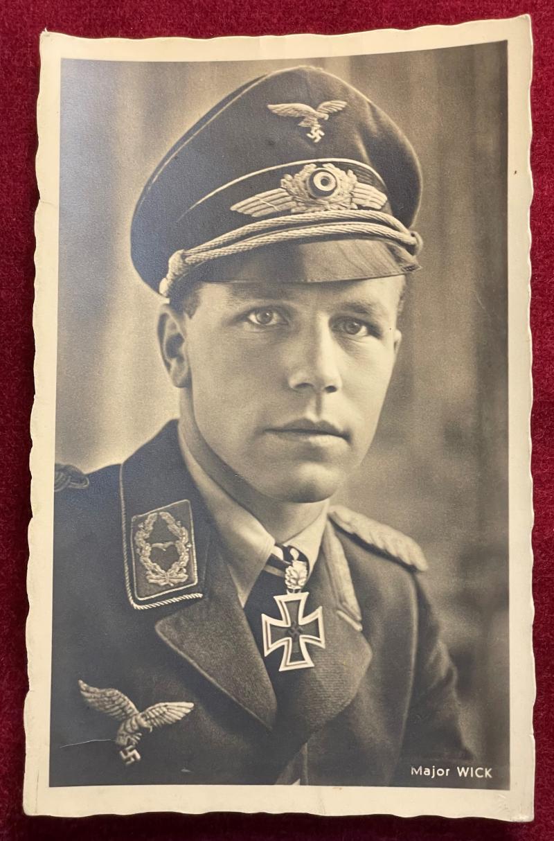 3rd Reich Luftwaffe Major Wick mit Eichenlaub zum Ritterkreuz