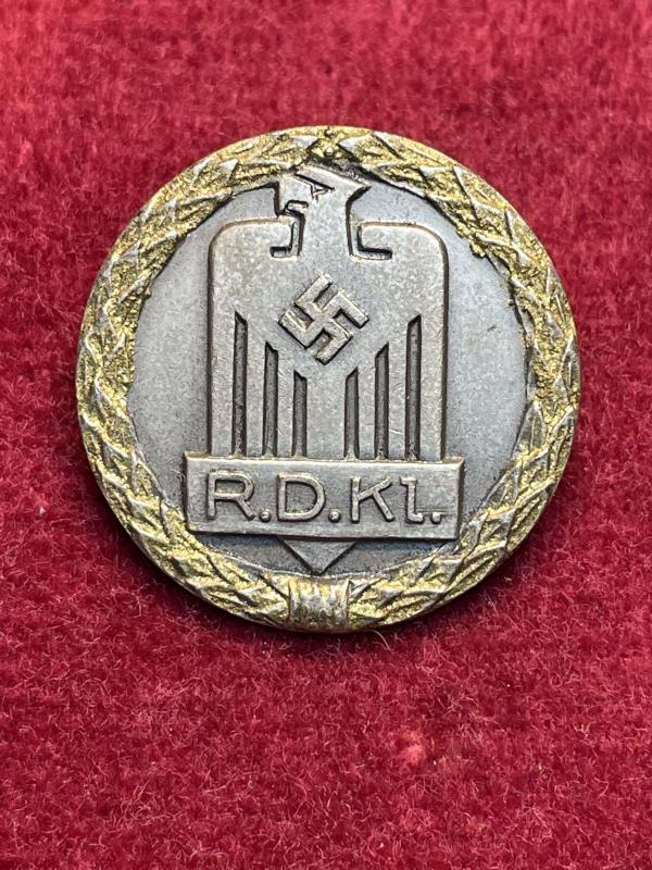 3rd Reich RDKL Goldene Ehrennadel für 25 jährige Mitgliedschaft