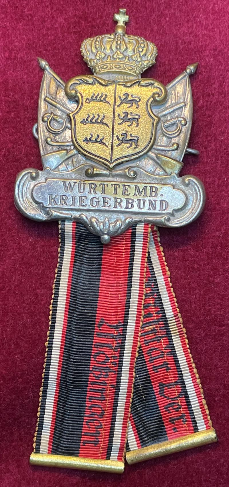 Kaiserreich Mitgliedsabzeichen Württembergischer Kriegerbund