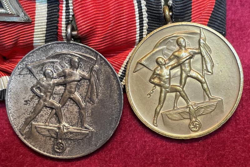 3rd Reich Ordensspange 3 medaillen