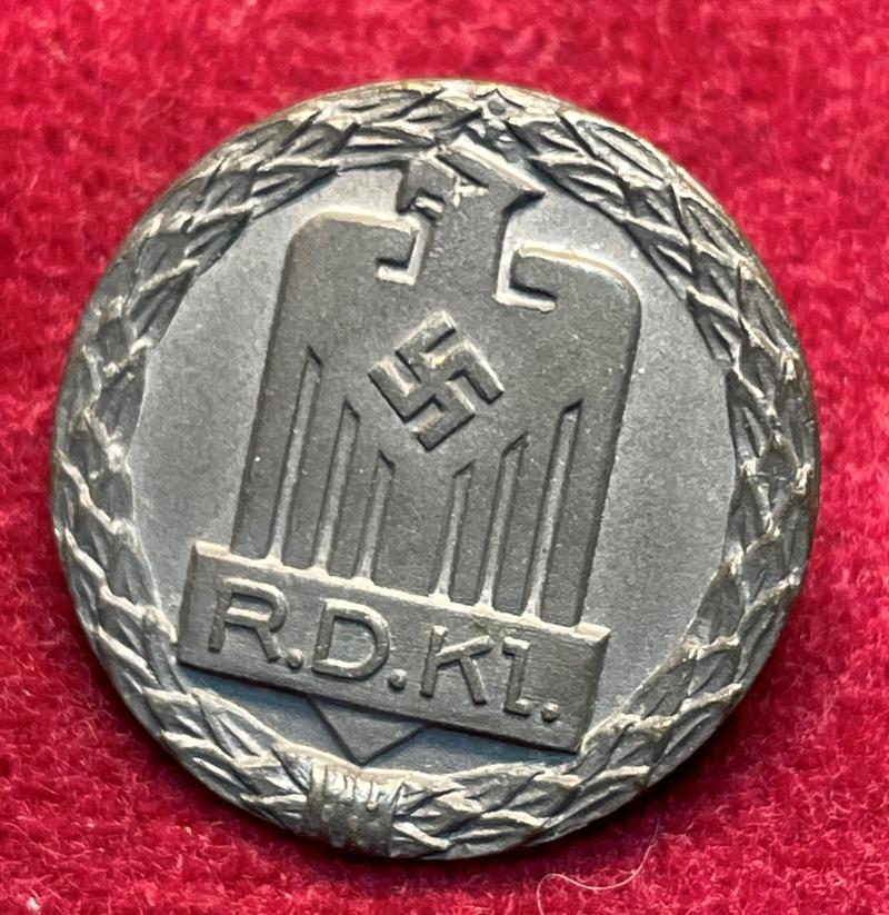 3rd Reich RDKL Silberne Ehrennadel für 15 jährige Mitgliedschaft