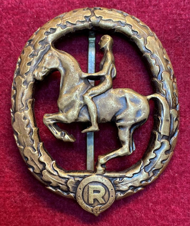 3rd Reich Reiterabzeichen 3. Klasse Bronze