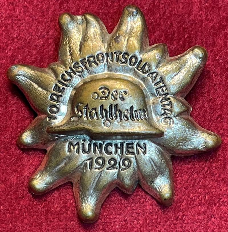 Deutsche Reich Stahlhelmbund 10. Reichsfrontsoldatentag 1929 München