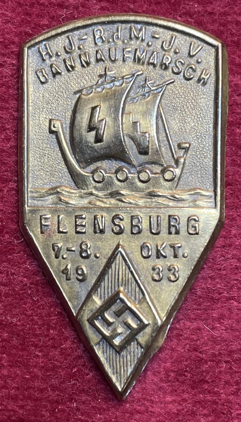 3rd Reich HJ BDM JV Bannaufmarsch Flensburg 1933