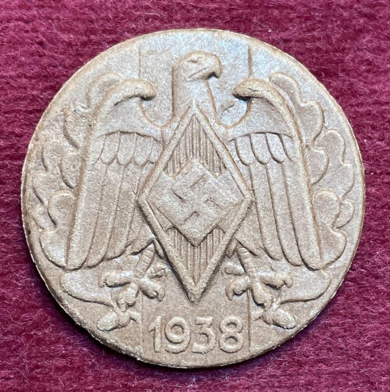 3rd Reich HJ 1938 treffen papierabzeichen
