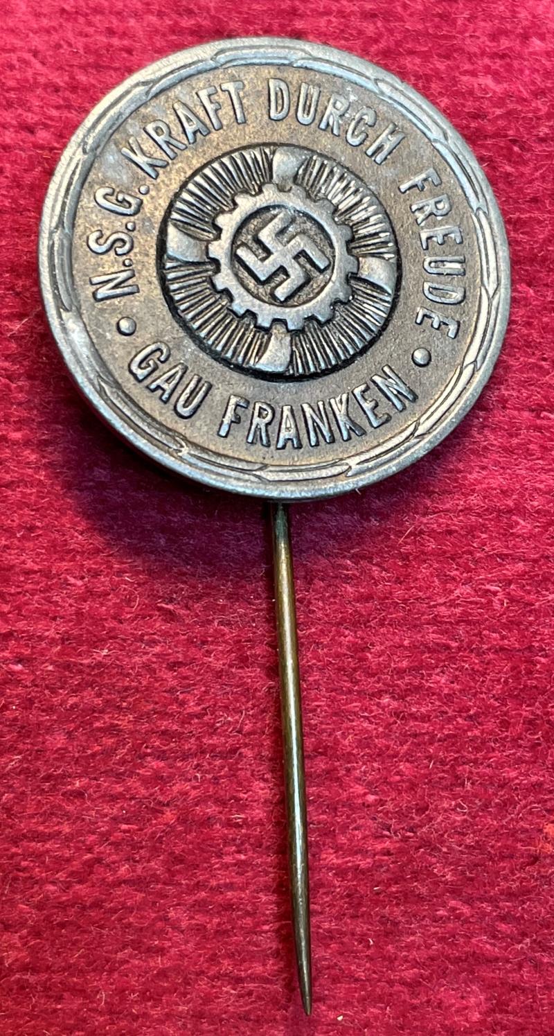 3rd Reich KDF Gau Franken anstecknadel