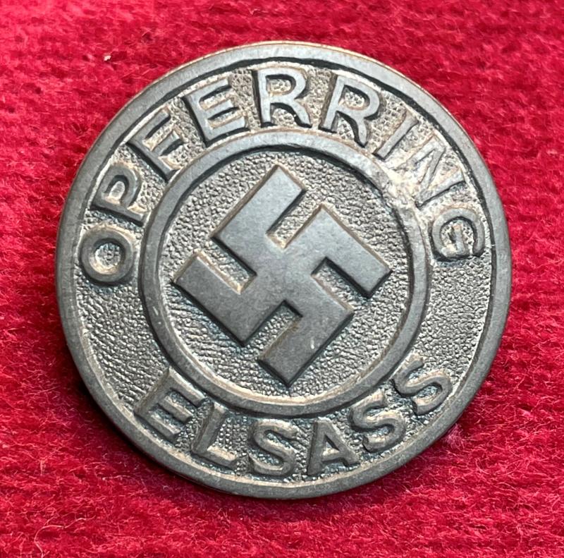 3rd Reich Opferring Elsass Sympathie-Abzeichen