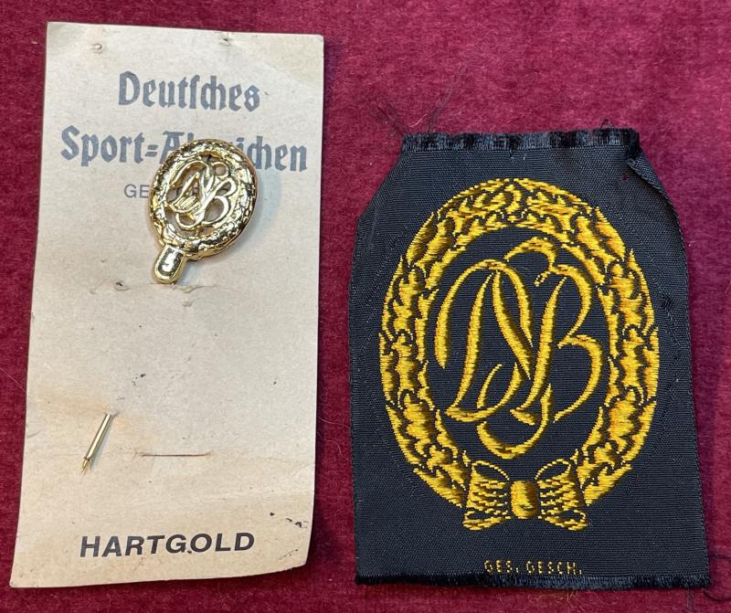 BRD Deutscher Sport Bund abzeichen im gold