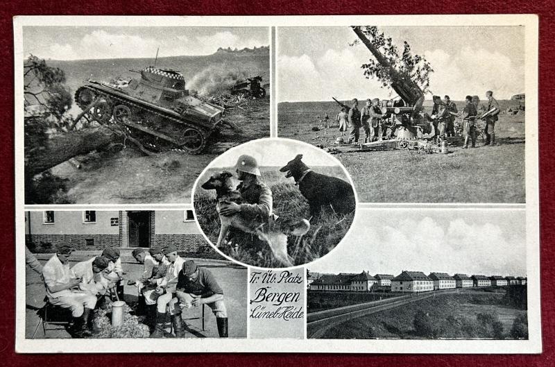 3rd Reich Postkarte Truppenübungsplatz Bergen