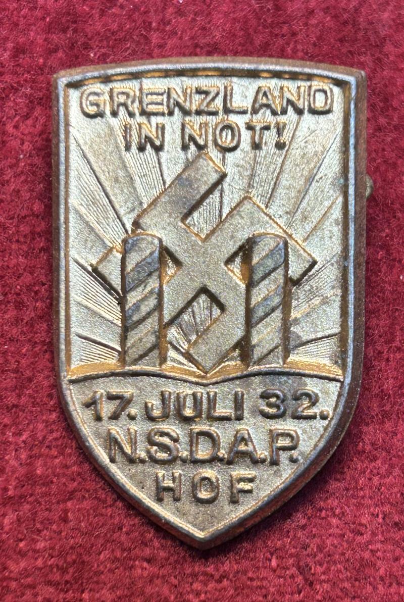 3rd Reich NSDAP Grenzland in Not! 1932 abzeichen