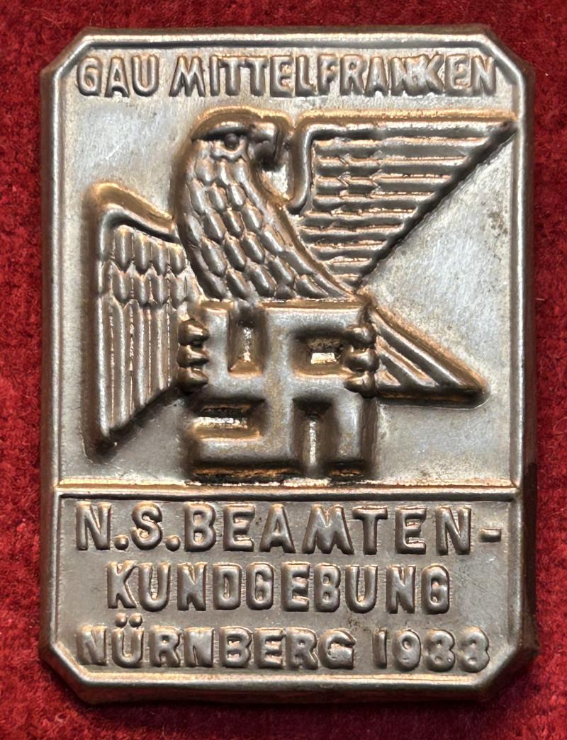 3rd Reich Gau Mittelfranken N.S Beamtenkundgebung Nürnberg 1933