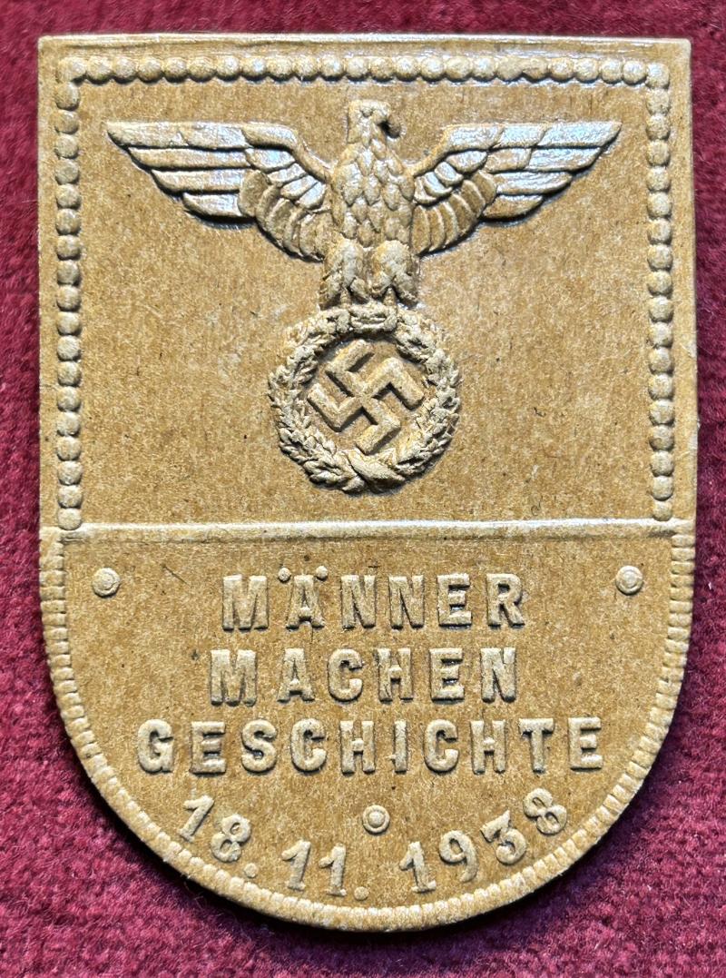 3rd Reich Männer machen Geschichte 1938 Papierabzeichen
