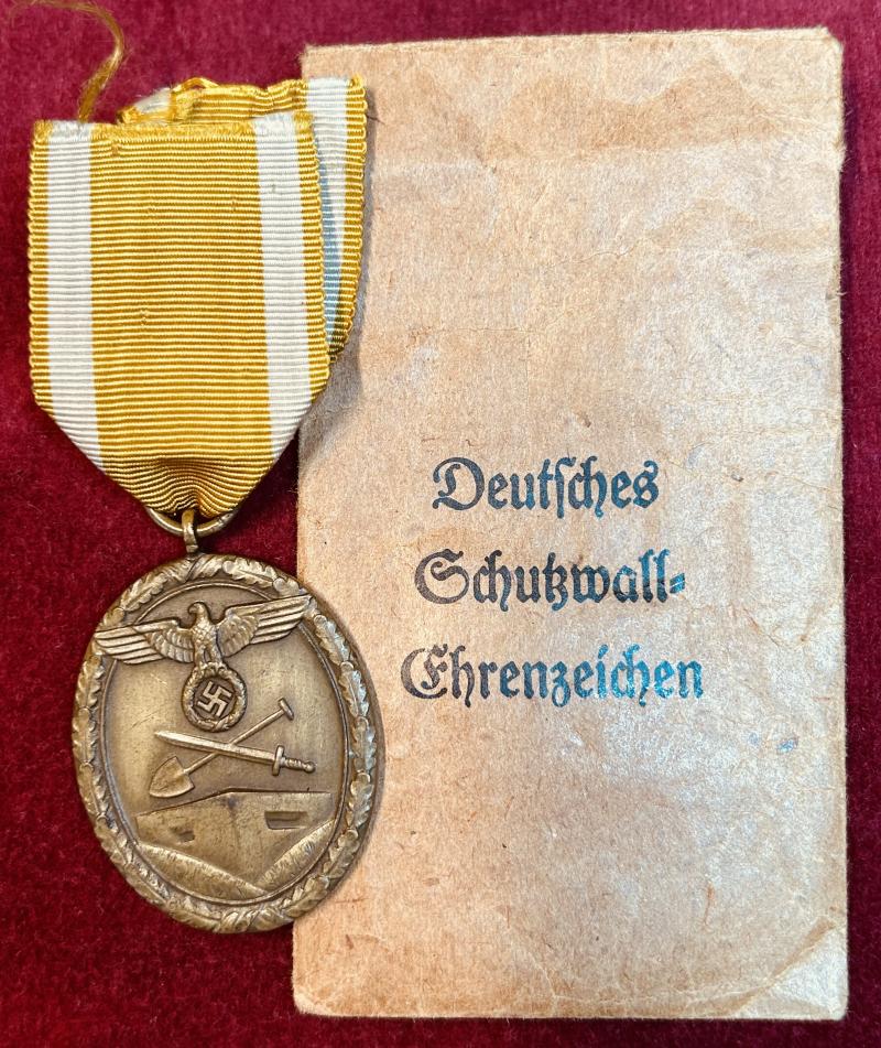 3rd Reich Deutsches Schutzwall Ehrenzeichen mit tüte