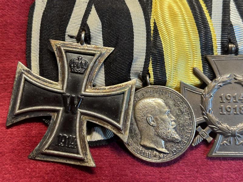 3rd Reich Ordensspange 4 medaillen (Württemberg) und Feldspange