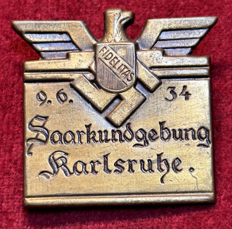 3rd Reich Saarkundgebung Karlsruhe 9.6.1934