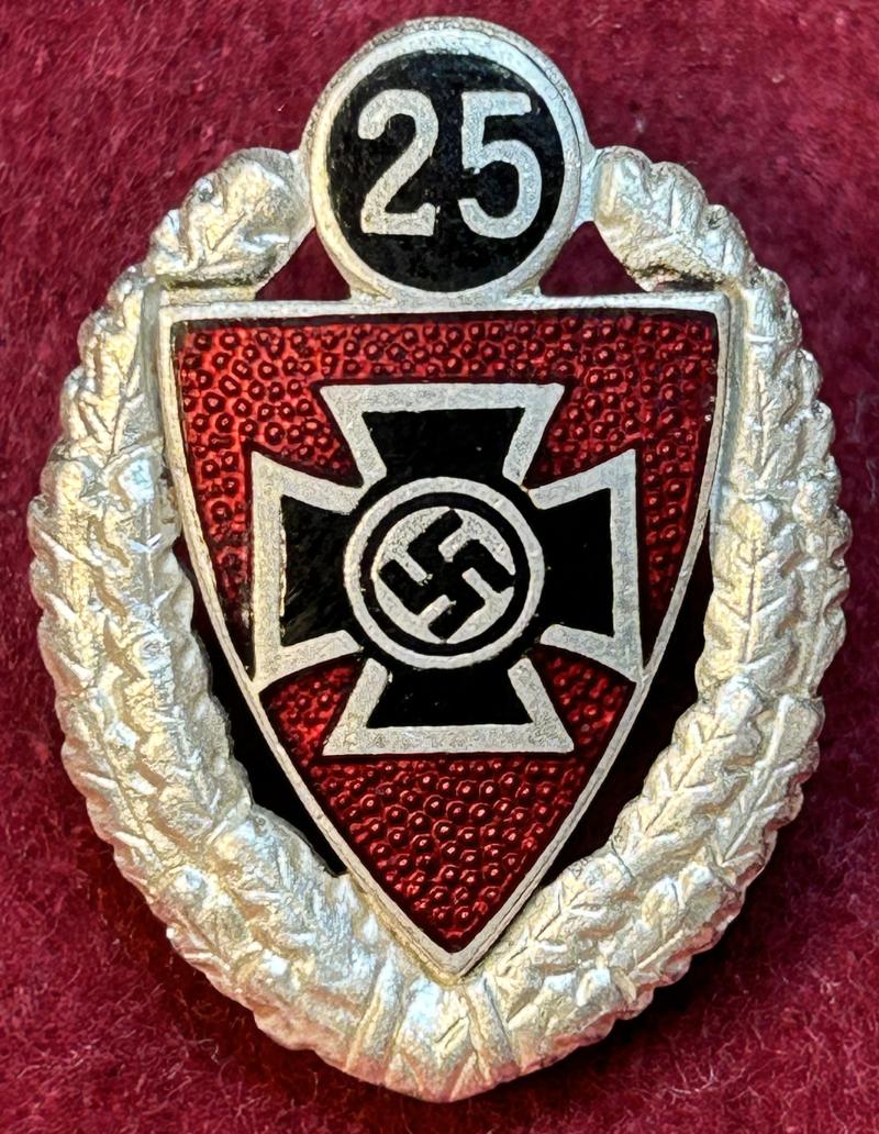 3rd Reich NSRKB Silberne Ehrennadel für 25 jährige Mitgliedschaft