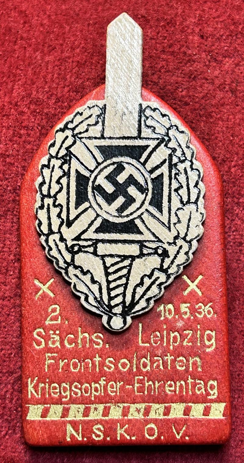 3rd Reich NSKOV Sächsische Leipzig Frontsoldaten und Kriegsopfer-Ehrentag