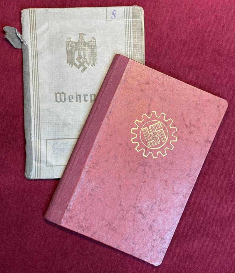 3rd Reich Wehrpass & Deutsche Arbeitsfront Mitgliedsbuch