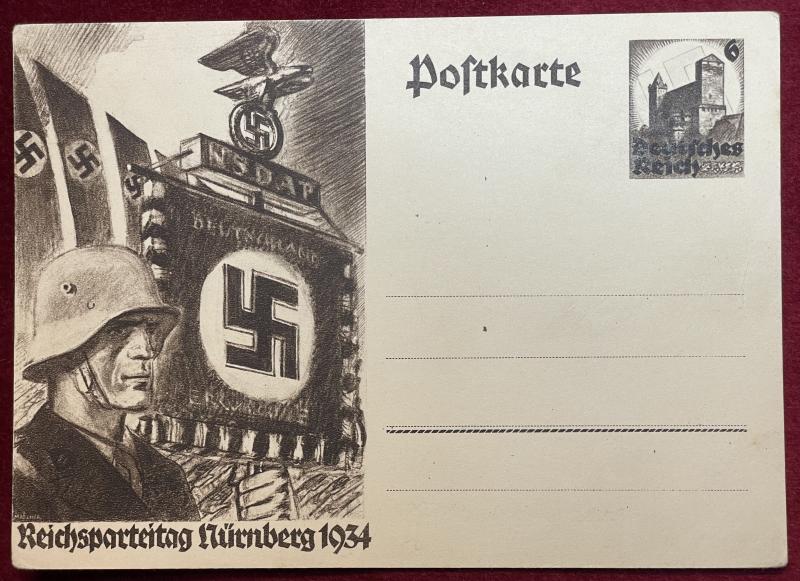 3rd Reich Postkarte Reichsparteitag Nürnberg 1934