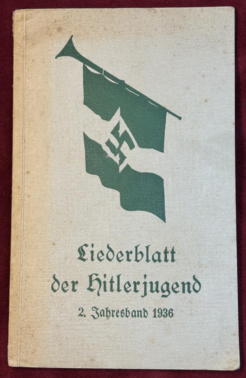 3rd Reich Liederblatt der Hitlerjugend 2. Jahresband 1936