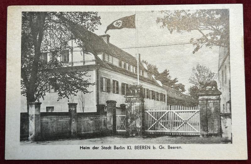 3rd Reich Postkarte Heim der Stadt Berlin Kleinbeeren bei Grossbeeren