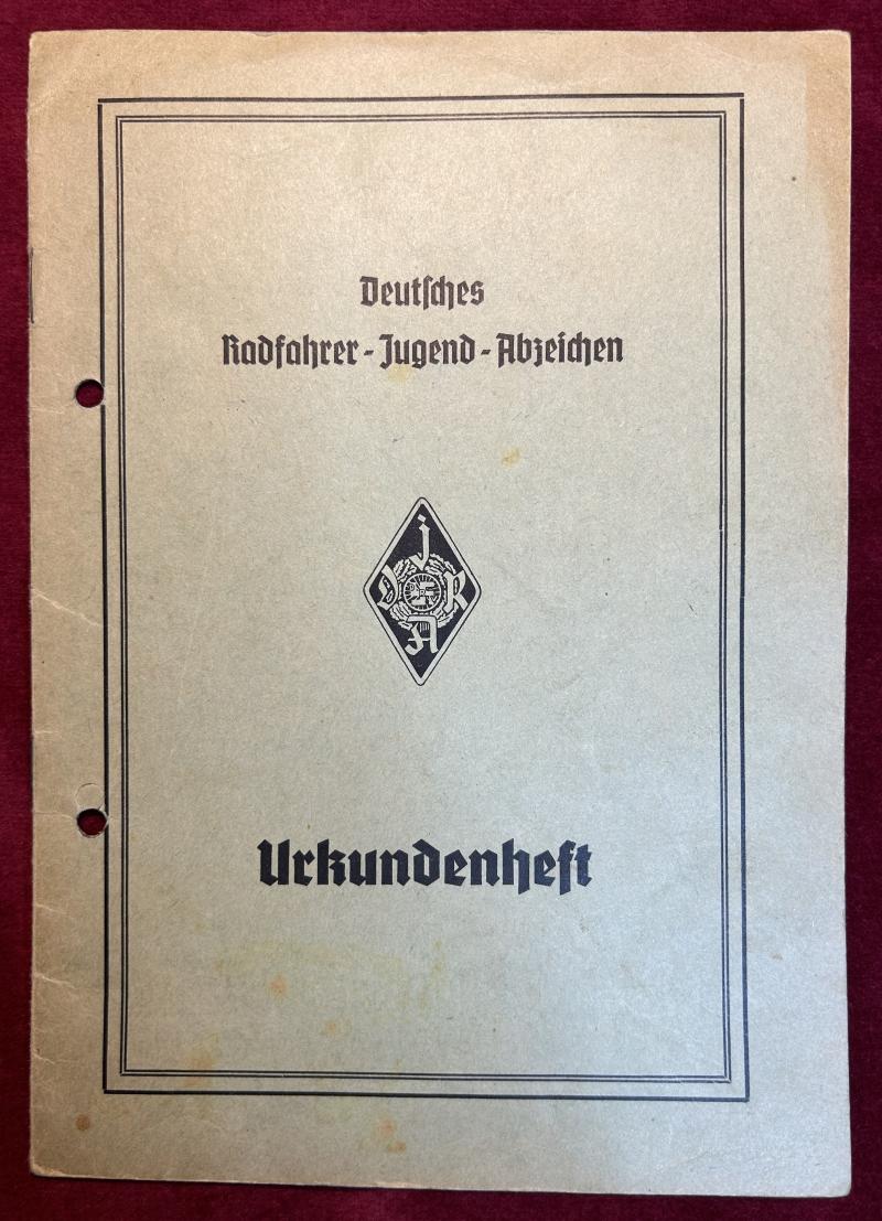 3rd Reich DRJA 3. Form Urkundenheft ( Bronze, Silber & Gold)