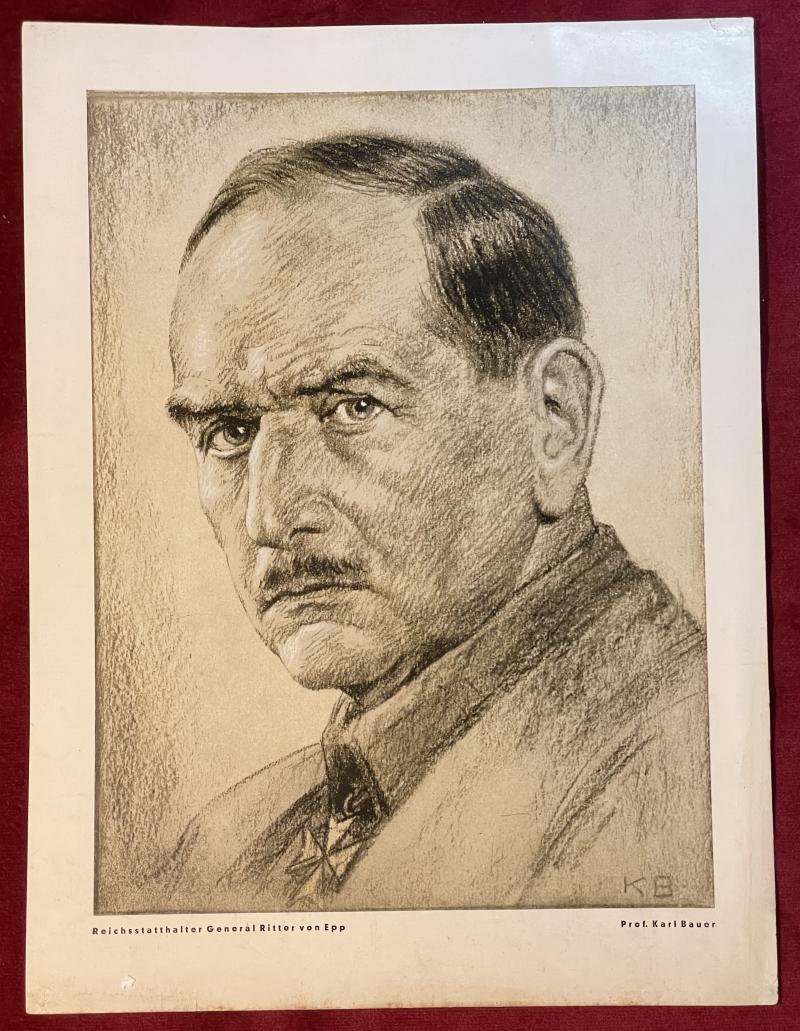 3rd Reich Karl Bauer art - General Ritter von Epp