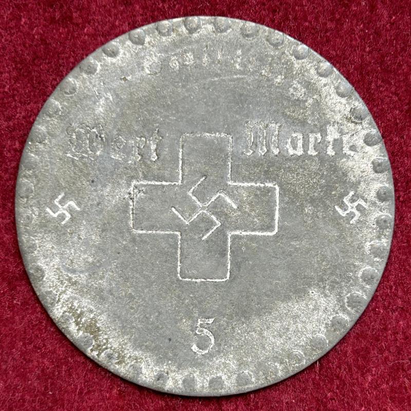 3rd Reich SS-Sanitätsamt 5 Wertmarke