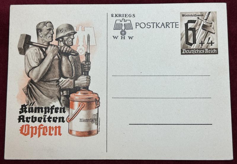 3rd Reich Ansichtkarte WhW 2. Kriegspostkarte