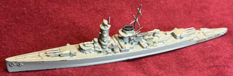 3rd Reich Kriegsmarine Schiff Modell Panzerschiff Admiral Scheer / Graf Spee