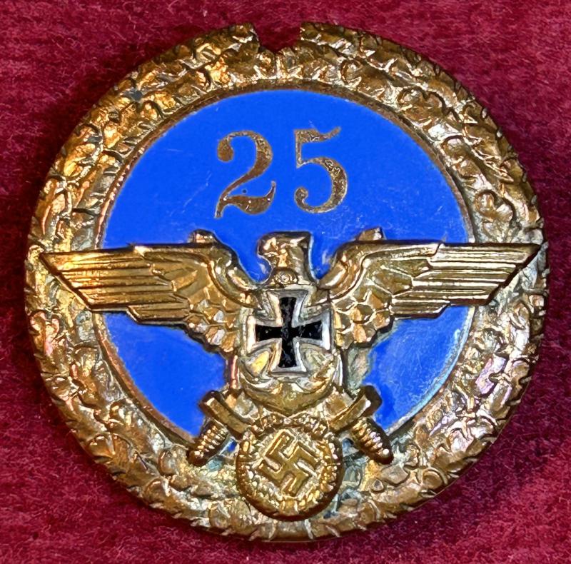 3rd Reich NSDMB Goldene Ehrennadel für 25-jährige