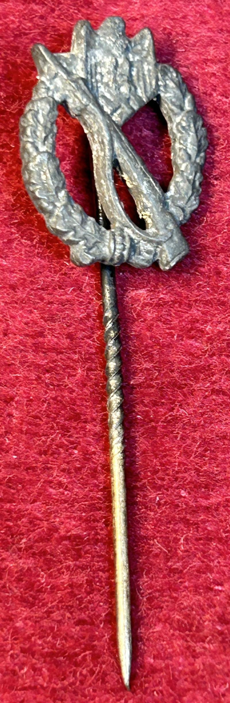 3rd Reich Infanterie-sturmabzeichen Miniatur in Silber
