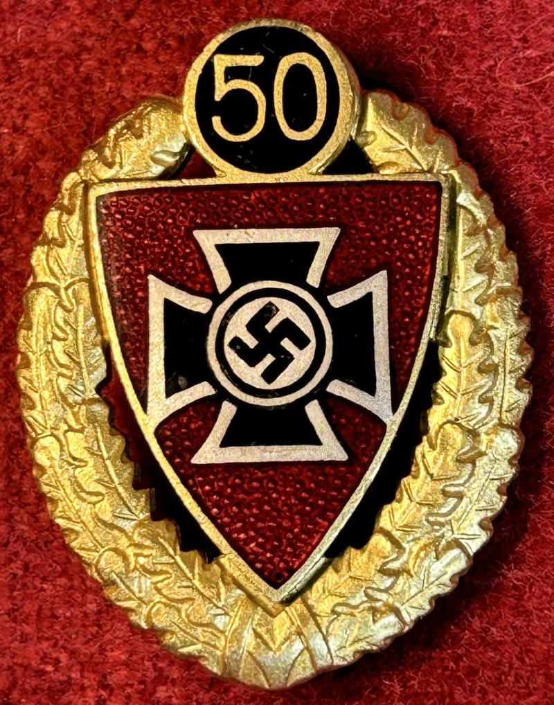 3rd Reich NSRKB Goldene Ehrennadel für 50 jährige Mitgliedschaft