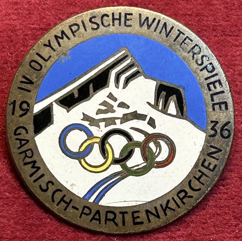 3rd Reich Abzeichen der Olympischen Winterspiele in Garmisch-Partenkirchen 1936