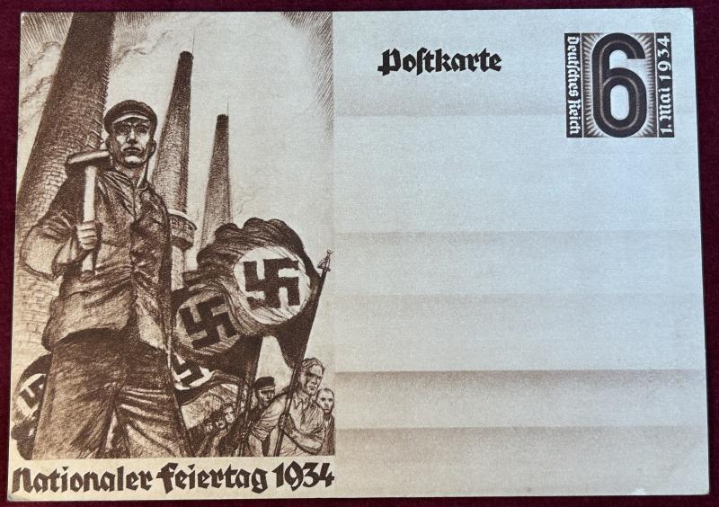 3rd Reich Ansichtskarte Nationaler Feiertag 1934