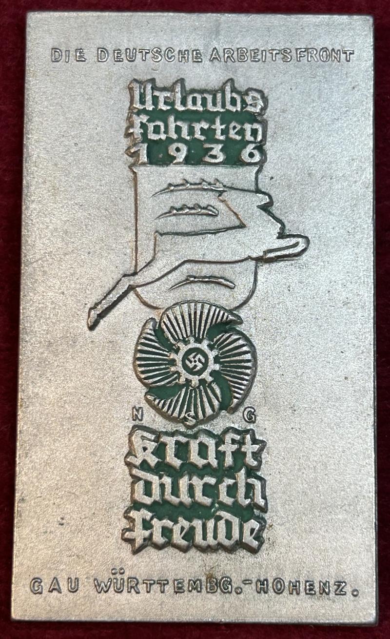 3rd Reich DAF/ NSG Kraft Durch Freude 1936 Abzeichen